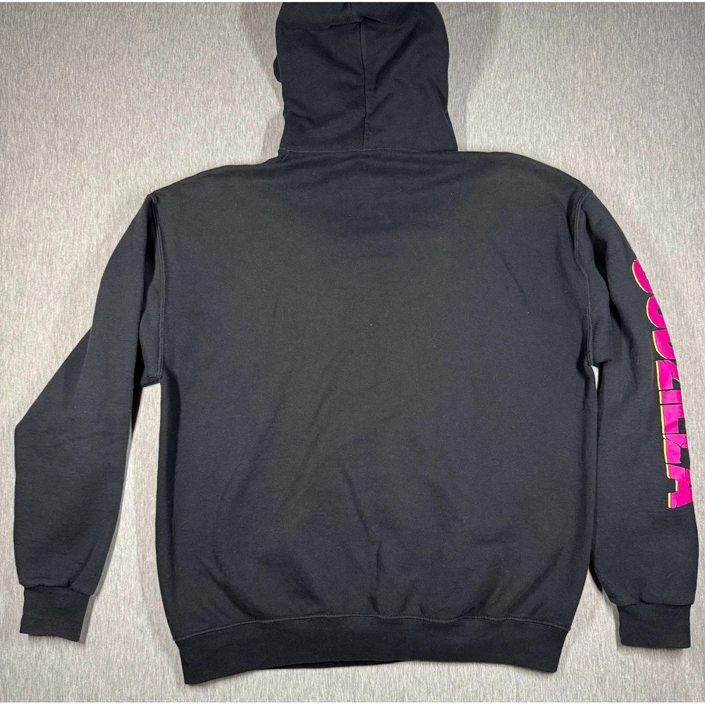 Godzilla Hoodie XL Black Neon Graphic Sleeve Print Official Toho Licensed - Picture 8 of 8